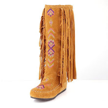 Load image into Gallery viewer, National Style Casual Tassel Bottom Increased Boots
