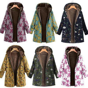 Autumn And Winter Women Hooded Thick  Long Coat