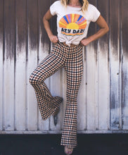 Load image into Gallery viewer, Autumn And Winter Lattice Leisure Micro Bell-bottom Trousers
