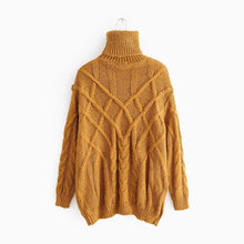 Load image into Gallery viewer, Casual Loose Turtleneck Solid Color Pullover Sweater Jumper
