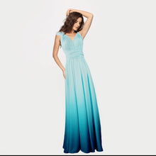 Load image into Gallery viewer, Cross halter sexy strappy gradient dress
