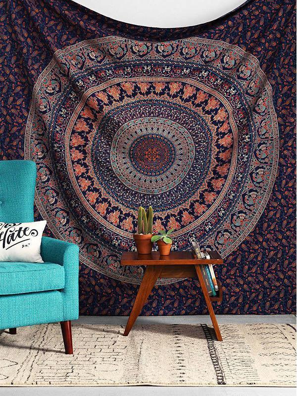 Vintage Bohemia Mandala Floral Beach Tapestry