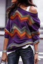 Load image into Gallery viewer, Loose Sloping Shoulder Long Sleeves Pullover Tops
