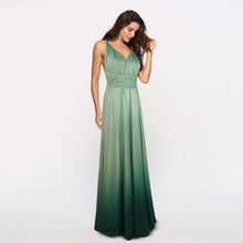 Load image into Gallery viewer, Cross halter sexy strappy gradient dress
