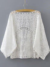 Load image into Gallery viewer, Hand-cut Crocheted Blouses Lace Shirts Thin Sunscreen Shirts Knitted Shirts and Cardigans
