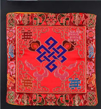 Load image into Gallery viewer, Tibetan Style Cloth Mat Embroidered with Eight Auspicious Crosses, Diamond Pestle, Bell Pestle, Tablecloth
