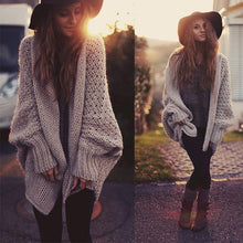 Load image into Gallery viewer, Knit Long Sleeve Loose Winter Outwear Tops Sweater
