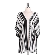 Load image into Gallery viewer, Stripe Tassel Summer Bikini Cover Up
