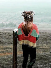 Load image into Gallery viewer, Colorful Knit Loose Long Sleeve Sweater
