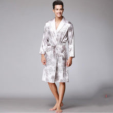 Load image into Gallery viewer, Silk summer men's nightgown bathrobe
