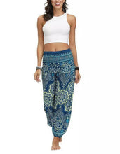 Load image into Gallery viewer, Ethnic print casual loose straight harem pants sports yoga pants
