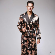 Load image into Gallery viewer, Silk summer men's nightgown bathrobe

