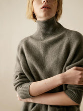 Load image into Gallery viewer, Casual Knitting Solid Color High-neck Sweater Tops
