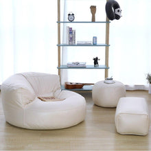 Load image into Gallery viewer, Bean Bag Sofa Set Cover No Filler Single Lazy Sofa Chair Recliner Footrest Stool Floor Seat Corner Ottoman Tatami Pouf
