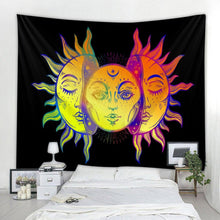 Load image into Gallery viewer, Beautiful psychedelic face printing big wall mounted cheap hippie wall hanging bohemian wall tapestry mandala wall art decoratio
