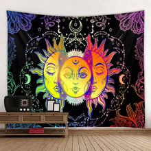 Load image into Gallery viewer, Beautiful psychedelic face printing big wall mounted cheap hippie wall hanging bohemian wall tapestry mandala wall art decoratio
