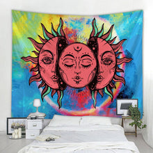 Load image into Gallery viewer, Beautiful psychedelic face printing big wall mounted cheap hippie wall hanging bohemian wall tapestry mandala wall art decoratio

