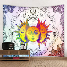 Load image into Gallery viewer, Beautiful psychedelic face printing big wall mounted cheap hippie wall hanging bohemian wall tapestry mandala wall art decoratio
