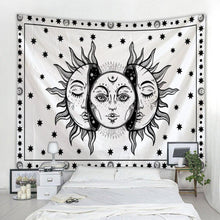 Load image into Gallery viewer, Beautiful psychedelic face printing big wall mounted cheap hippie wall hanging bohemian wall tapestry mandala wall art decoratio
