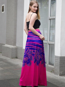 Beautiful Floral-Print Bohemia Beach Long Skirt Bottoms