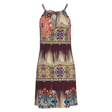 Load image into Gallery viewer, Bohemian Print Off-shoulder Dress Casual Retro Print Elegant Seaside Holiday Beach Skirt
