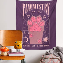Load image into Gallery viewer, Cat Paws Tapestry Witchcraft Tarot Tapestry Bohemian Style Decoration Home Decoration Hippie Mattress Girls Dorm Room Decor
