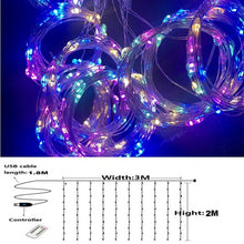 Load image into Gallery viewer, Christmas Decorations for Home 3m Curtain String Light Flash Fairy Garland Home Decor Navidad 2021 Xmas Decoration New Year 2022
