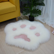 Load image into Gallery viewer, Cute Cat Paw Pattern Soft Plush Carpet Home Sofa Coffee Table Floor Mat Bedroom Bedside Decorative Carpet
