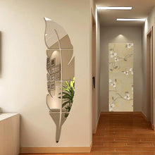 Load image into Gallery viewer, DIY Feather Plume 3D Mirror Wall Sticker for Living Room Art Home Decor Vinyl Decal Acrylic Sticker Mural Wall Decor Wallpaper
