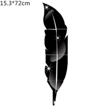 Load image into Gallery viewer, DIY Feather Plume 3D Mirror Wall Sticker for Living Room Art Home Decor Vinyl Decal Acrylic Sticker Mural Wall Decor Wallpaper
