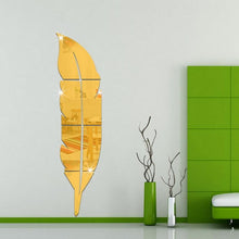 Load image into Gallery viewer, DIY Feather Plume 3D Mirror Wall Sticker for Living Room Art Home Decor Vinyl Decal Acrylic Sticker Mural Wall Decor Wallpaper
