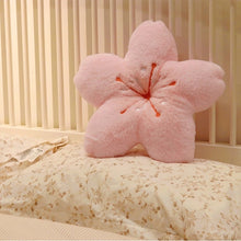 Load image into Gallery viewer, Cherry blossoms Stuffed Flower Plush Cushion Girly Room Decor Sunflower Pillow Pink Flower for Girls Bedroom Seat Pillow
