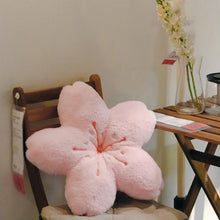 Load image into Gallery viewer, Cherry blossoms Stuffed Flower Plush Cushion Girly Room Decor Sunflower Pillow Pink Flower for Girls Bedroom Seat Pillow
