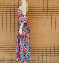 Load image into Gallery viewer, Women Summer Long Maxi Dress Boho Floral Print Dresses Off-Shoulder Beach Party Sundress
