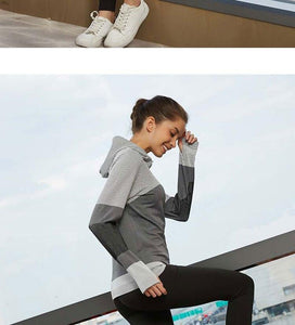 Splice Color Gym Workout Jackets Women Quick Dry Yoga Seamless Sport Fitness Coat Outwear Zipper Training Running Jacket Women's
