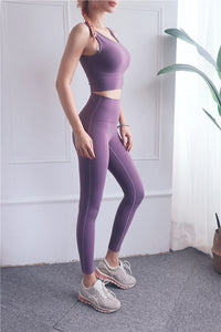 Seamless Sports Bra Top Fitness Women Racerback Running Crop Tops Pink Workout Padded Yoga Bra High Impact Activewear