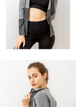 Load image into Gallery viewer, Autumn And Winter New Style Zip Cardigan Panel Sports Yoga Clothes Women&#39;s Outdoor Training Running Fitne
