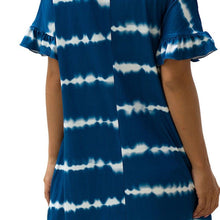 Load image into Gallery viewer, Summer Women Short Sleeve Loose Wavy Stripes Mini Dress
