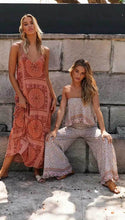 Load image into Gallery viewer, BOHO Inspired Long Boho Dress Sleeveless Straps Summer Dress V-neck Tunic Beach Women Dress
