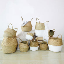 Load image into Gallery viewer, Wicker Storage Basket Flower Baskets Laundry Storage Decorative Basket Rattan Flower Pot Garden Planters Household Organizer

