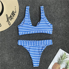 Load image into Gallery viewer, Womens Bikini Set High Waist Knotted Swimwear
