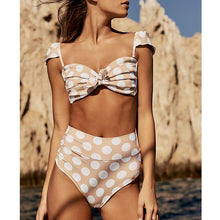 Load image into Gallery viewer, Vintage PUSH UP SWIMSUIT SEXY RUFFLE POLKA DOT BATHING SUIT
