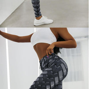 Beauty Stay Women Leggings Black Sporting Tyre Printing  High Waist Fitness Hip Push Up Casual Sexy  Workout Pants