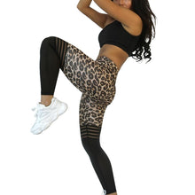 Load image into Gallery viewer, Spot supply cross-border Amazon explosions leopard texture breathable slim yoga pants pants
