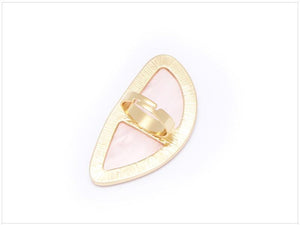 White Pink Acrylic Big Statement Ring Party Women Simple Jewelry Fashion Geometric Resin Ring