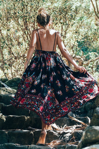 Summer Boho Sexy Retro Print Vintage Beach Dress
