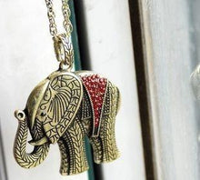 Load image into Gallery viewer, Fashion Western vintage elephant necklace jewellery Sweater Chain
