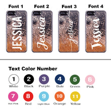 Load image into Gallery viewer, Personalized Custom Liquid Glitter Silver Name Text Soft Bumper Phone Case For iPhone
