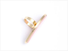 Load image into Gallery viewer, White Pink Acrylic Big Statement Ring Party Women Simple Jewelry Fashion Geometric Resin Ring

