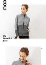 Load image into Gallery viewer, Autumn And Winter New Style Zip Cardigan Panel Sports Yoga Clothes Women&#39;s Outdoor Training Running Fitne
